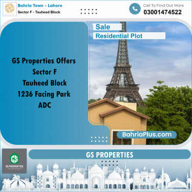 1 Kanal Residential Plot for Sale in Sector F - Tauheed Block -  Bahria Town, Lahore - (BP-348851)