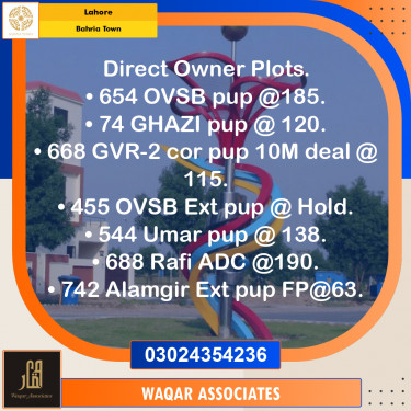 Residential Plot for Sale in Bahria Town, Lahore - (BP-348899)