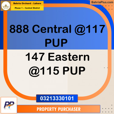 10 Marla Residential Plot for Sale in Phase 1 - Central District -  Bahria Orchard, Lahore - (BP-348984)