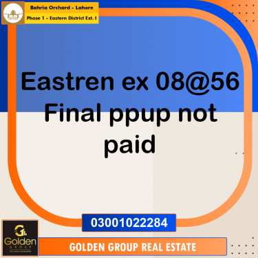 5 Marla Residential Plot for Sale in Phase 1 - Eastern District Ext. I -  Bahria Orchard, Lahore - (BP-349014)