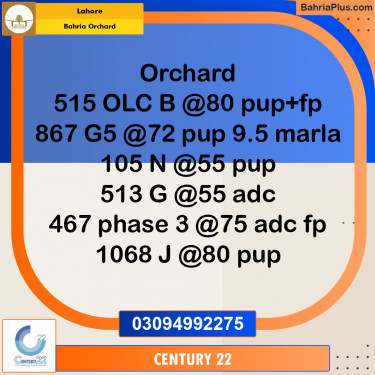 5 Marla Residential Plot for Sale in Bahria Orchard, Lahore - (BP-349464)