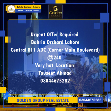 1 Kanal Residential Plot for Sale in Phase 1 - Central District -  Bahria Orchard, Lahore - (BP-349497)