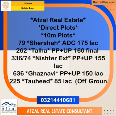 Residential Plot for Sale in Bahria Town, Lahore - (BP-349524)
