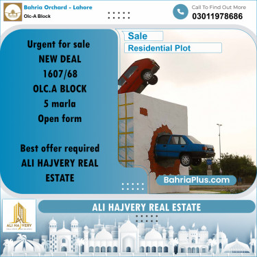 5 Marla Residential Plot for Sale in OLC-A Block -  Bahria Orchard, Lahore - (BP-349530)