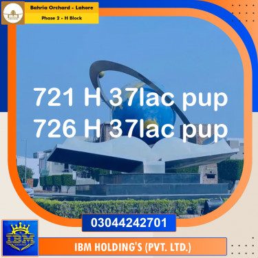 5 Marla Residential Plot for Sale in Phase 2 - H Block -  Bahria Orchard, Lahore - (BP-349563)