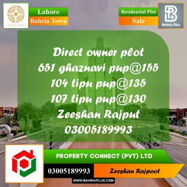 Residential Plot for Sale in Bahria Town, Lahore - (BP-349630)