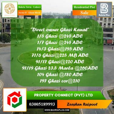 Residential Plot for Sale in Sector F - Ghazi Block -  Bahria Town, Lahore - (BP-349692)