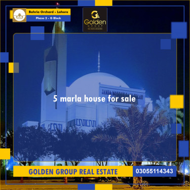 5 Marla Residential Plot for Sale in Phase 2 - G Block -  Bahria Orchard, Lahore - (BP-349717)