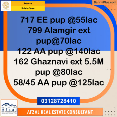 Residential Plot for Sale in Bahria Town, Lahore - (BP-349719)