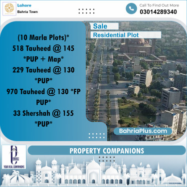 Residential Plot for Sale in Bahria Town, Lahore - (BP-349723)