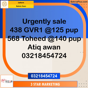 Residential Plot for Sale in Bahria Town, Lahore - (BP-349735)