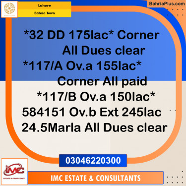 Residential Plot for Sale in Bahria Town, Lahore - (BP-349750)