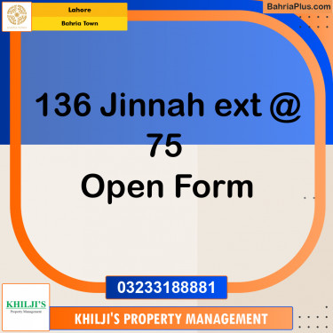 Residential Plot for Sale in Bahria Town, Lahore - (BP-349790)