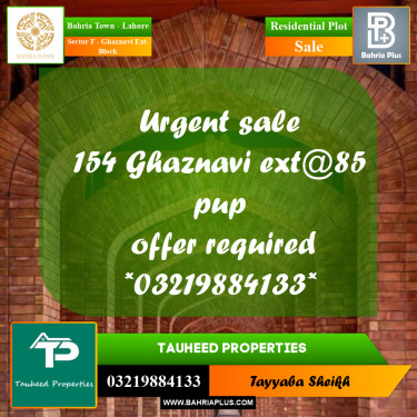 5 Marla Residential Plot for Sale in Sector F - Ghaznavi Ext. Block -  Bahria Town, Lahore - (BP-349895)