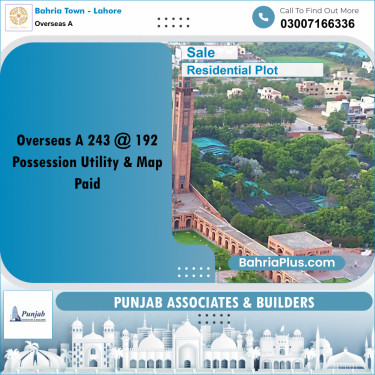 Residential Plot for Sale in Overseas A -  Bahria Town, Lahore - (BP-349897)