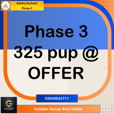 8 Marla Residential Plot for Sale in Phase 3 -  Bahria Orchard, Lahore - (BP-349940)