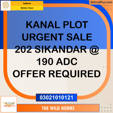 Residential Plot for Sale in Bahria Town, Lahore - (BP-350016)