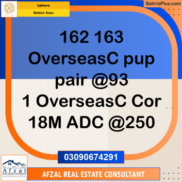 Residential Plot for Sale in Bahria Town, Lahore - (BP-350126)