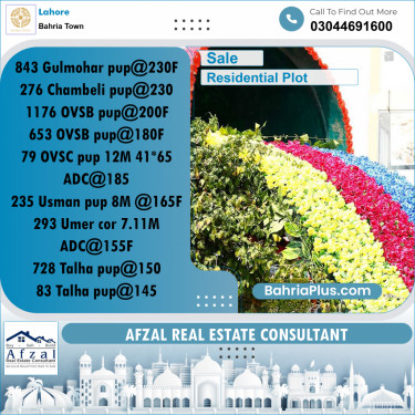 Residential Plot for Sale in Bahria Town, Lahore - (BP-350189)