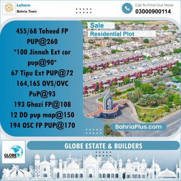 Residential Plot for Sale in Bahria Town, Lahore - (BP-350203)