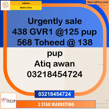 Residential Plot for Sale in Bahria Town, Lahore - (BP-350204)