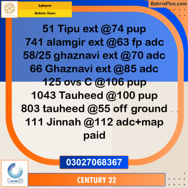 Residential Plot for Sale in Bahria Town, Lahore - (BP-350228)