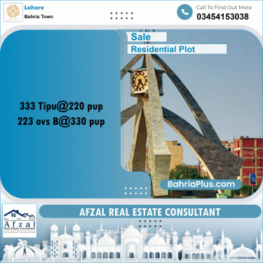 Residential Plot for Sale in Bahria Town, Lahore - (BP-350416)