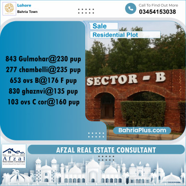 Residential Plot for Sale in Bahria Town, Lahore - (BP-350417)