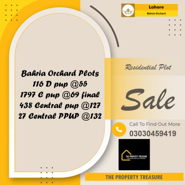 5 Marla Residential Plot for Sale in Bahria Orchard, Lahore - (BP-350472)