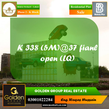 5 Marla Residential Plot for Sale in Phase 2 - K Block -  Bahria Orchard, Lahore - (BP-350559)