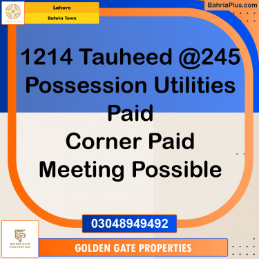 Residential Plot for Sale in Bahria Town, Lahore - (BP-350576)