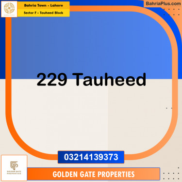 10 Marla Residential Plot for Sale in Sector F - Tauheed Block -  Bahria Town, Lahore - (BP-350579)