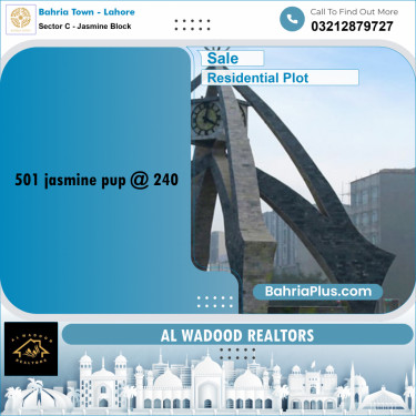 10 Marla Residential Plot for Sale in Sector C - Jasmine Block -  Bahria Town, Lahore - (BP-350580)