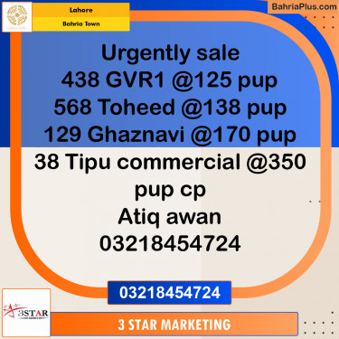 Residential Plot for Sale in Bahria Town, Lahore - (BP-350709)