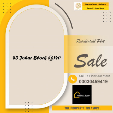 10 Marla Residential Plot for Sale in Sector E - Johar Block -  Bahria Town, Lahore - (BP-350742)