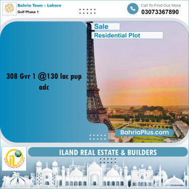 10 Marla Residential Plot for Sale in Golf Phase 1 -  Bahria Town, Lahore - (BP-350870)
