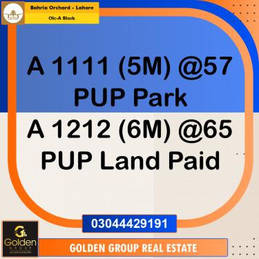 5 Marla Residential Plot for Sale in OLC-A Block -  Bahria Orchard, Lahore - (BP-350877)