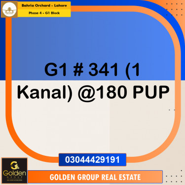 1 Kanal Residential Plot for Sale in Phase 4 - G1 Block -  Bahria Orchard, Lahore - (BP-350882)