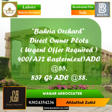 Residential Plot for Sale in Bahria Orchard, Lahore - (BP-350888)