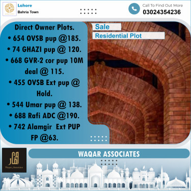 Residential Plot for Sale in Bahria Town, Lahore - (BP-350890)