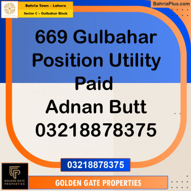 10 Marla Residential Plot for Sale in Sector C - Gulbahar Block -  Bahria Town, Lahore - (BP-350979)