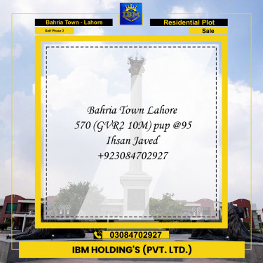10 Marla Residential Plot for Sale in Golf Phase 2 -  Bahria Town, Lahore - (BP-351132)