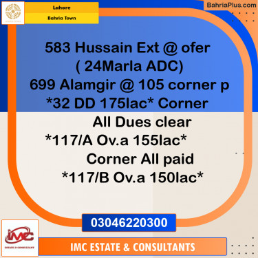 Residential Plot for Sale in Bahria Town, Lahore - (BP-351164)