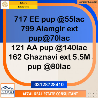 Residential Plot for Sale in Bahria Town, Lahore - (BP-351194)