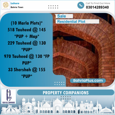 Residential Plot for Sale in Bahria Town, Lahore - (BP-351232)