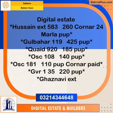 10 Marla Residential Plot for Sale in Bahria Town, Lahore - (BP-351239)