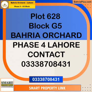 10 Marla Residential Plot for Sale in Phase 4 - G5 Block -  Bahria Orchard, Lahore - (BP-351333)
