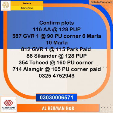5 Marla Residential Plot for Sale in Bahria Town, Lahore - (BP-351384)