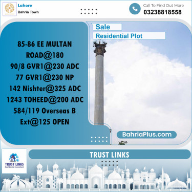 Residential Plot for Sale in Bahria Town, Lahore - (BP-351389)