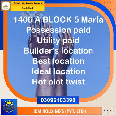5 Marla Residential Plot for Sale in OLC-A Block -  Bahria Orchard, Lahore - (BP-351440)